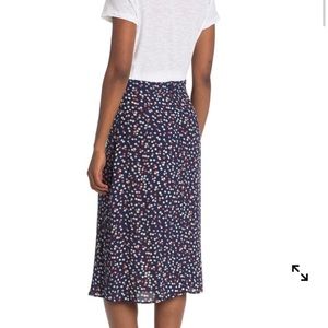 Madwell Navy Floral MIDI skirt NWT